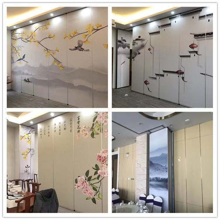 山東酒店活動(dòng)隔斷，吊軌道隔斷工程