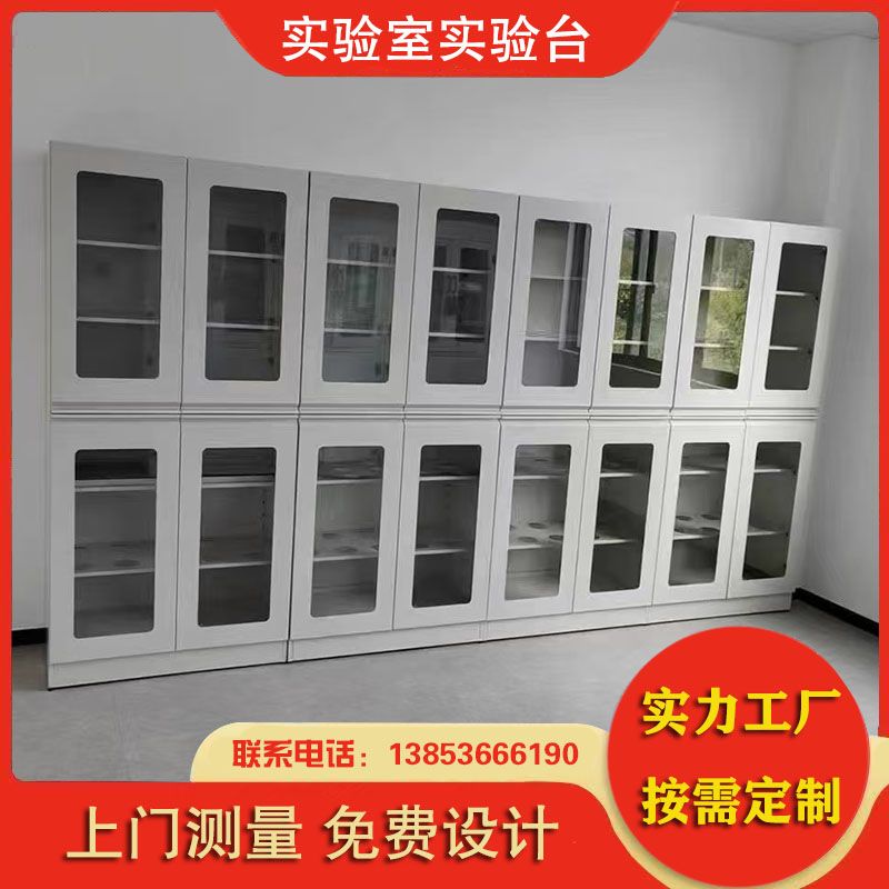 山東實驗臺實驗室化學儀器柜玻璃門器皿柜試劑柜廠家